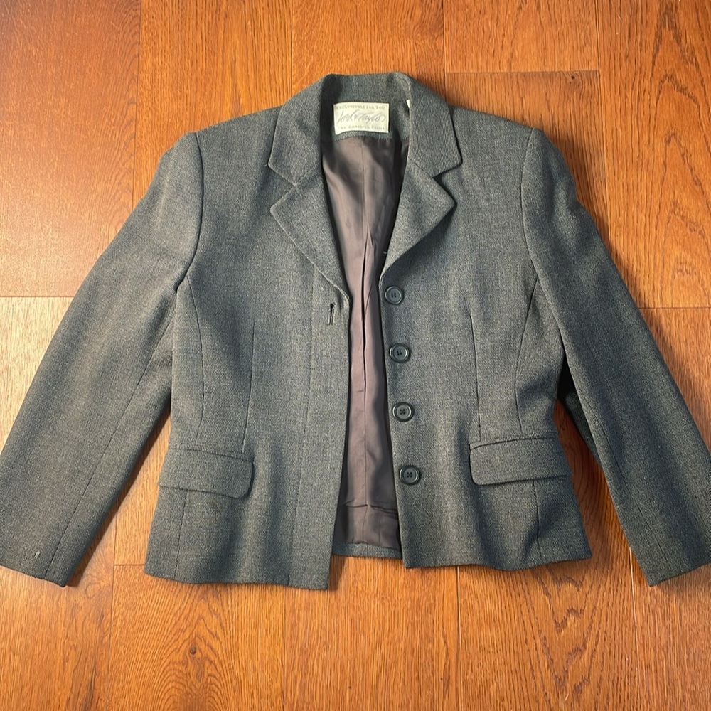 Lord & Taylor Y2K gray blazer petite 6